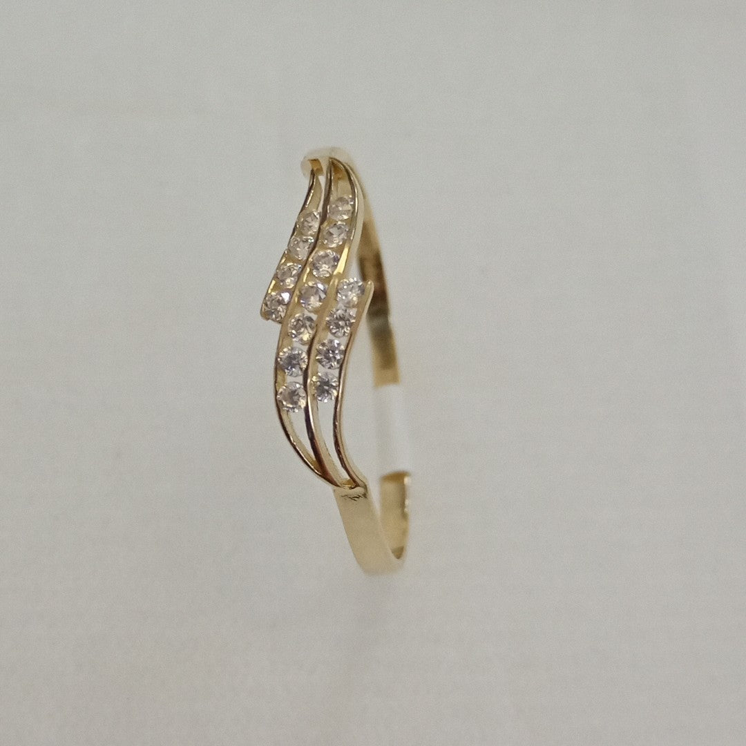 ANILLOS C CIRCONIAS 14K TALLA 9 0.9 GR (NUEVO)
