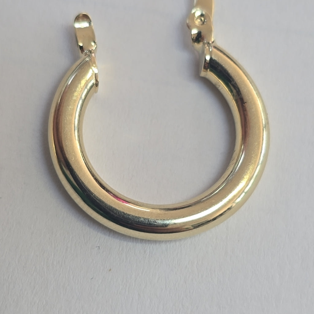 ARETES TEJIDO ARRACADAS LISAS 14K 1.6 GR (NUEVO)