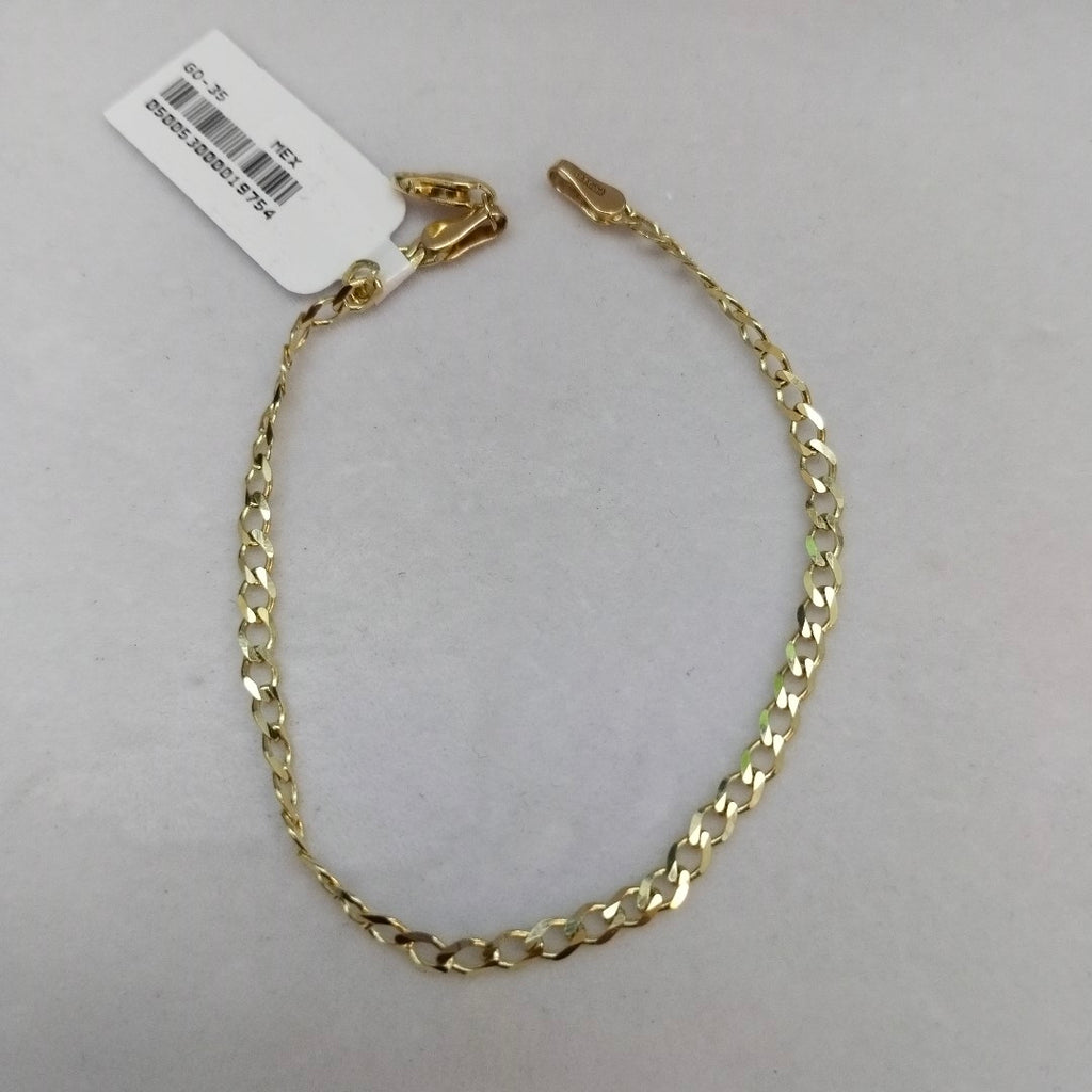 PULSERA TEJIDO BARBADA 14K 21 CM 3.9 GR (NUEVO)