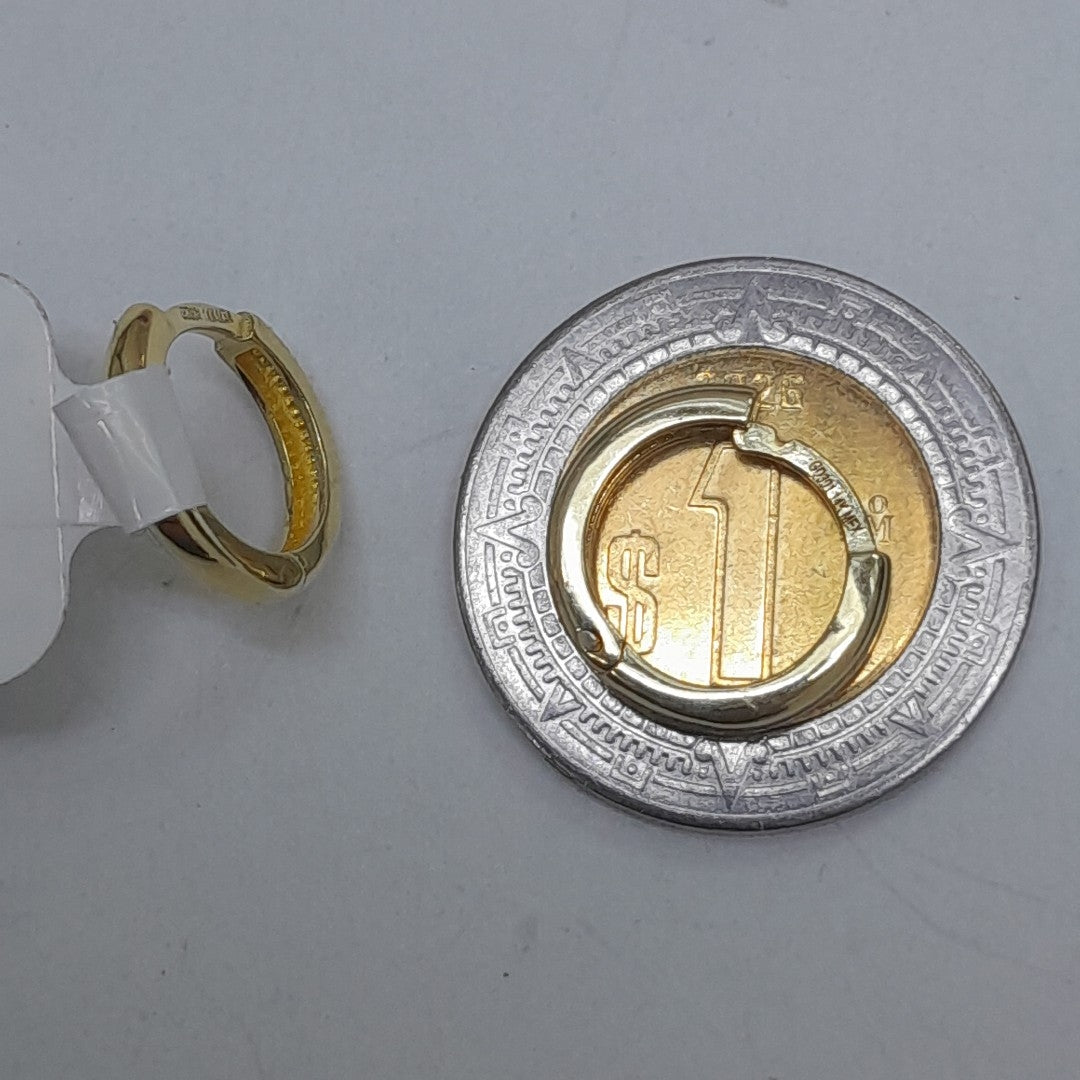 ARETES HUGGIES LISAS 14K 1.3 GR (NUEVO)