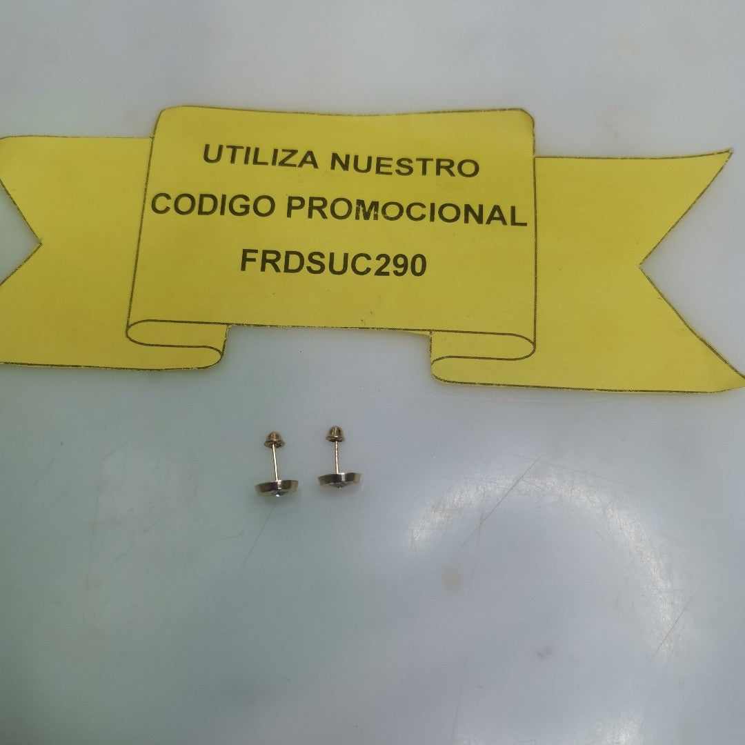 BROQUELES BROQUEL FIG BOTON C CIRCONIA 14K 0.2916 GR (NUEVO)