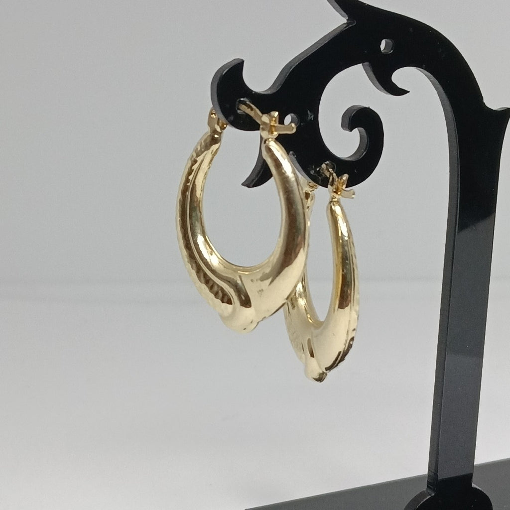 ARETES ARRACADAS ENTRELAZADAS 14K 2.6 GR (NUEVO)