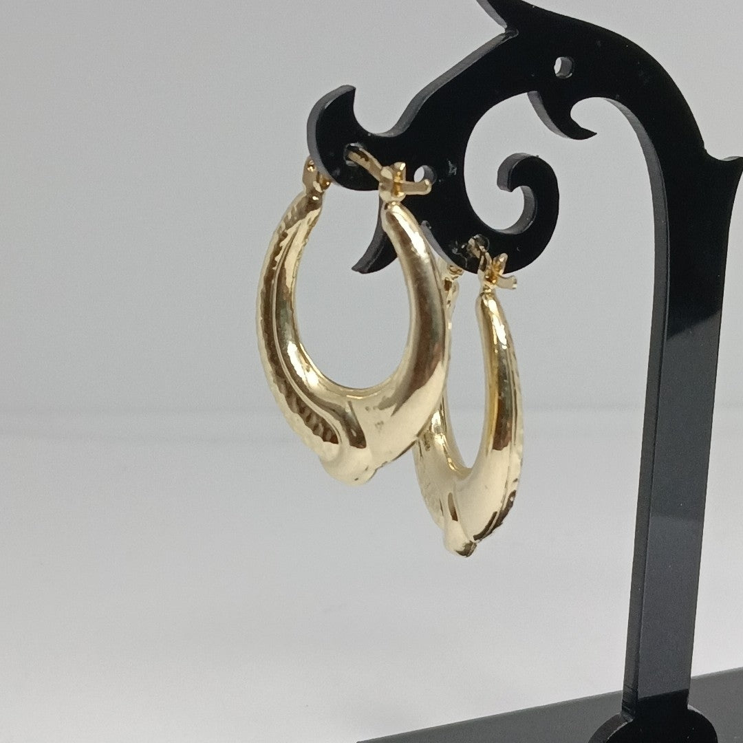 ARETES ARRACADAS ENTRELAZADAS 14K 2.6 GR (NUEVO)
