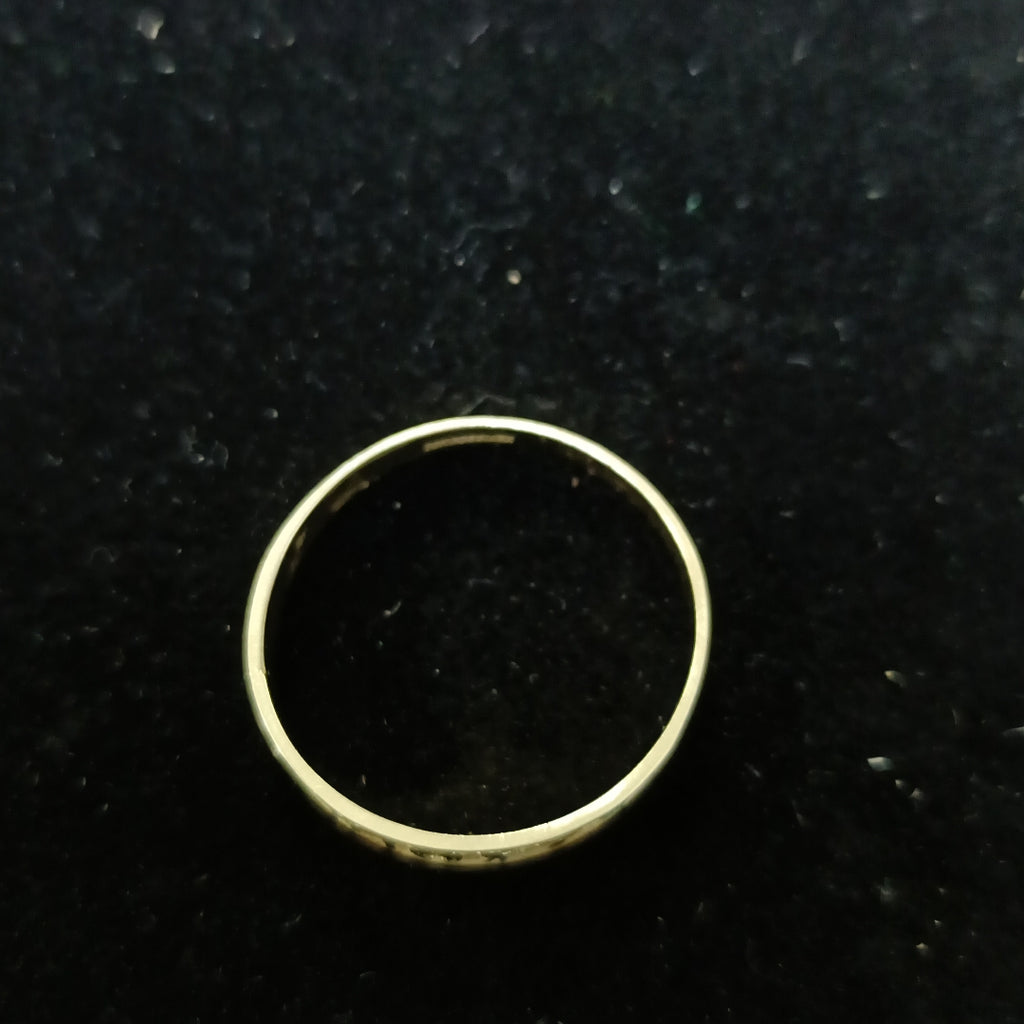 ANILLOS ARGOLLA DE LA SUERTE 10K TALLA 8 1.2 GR (NUEVO)
