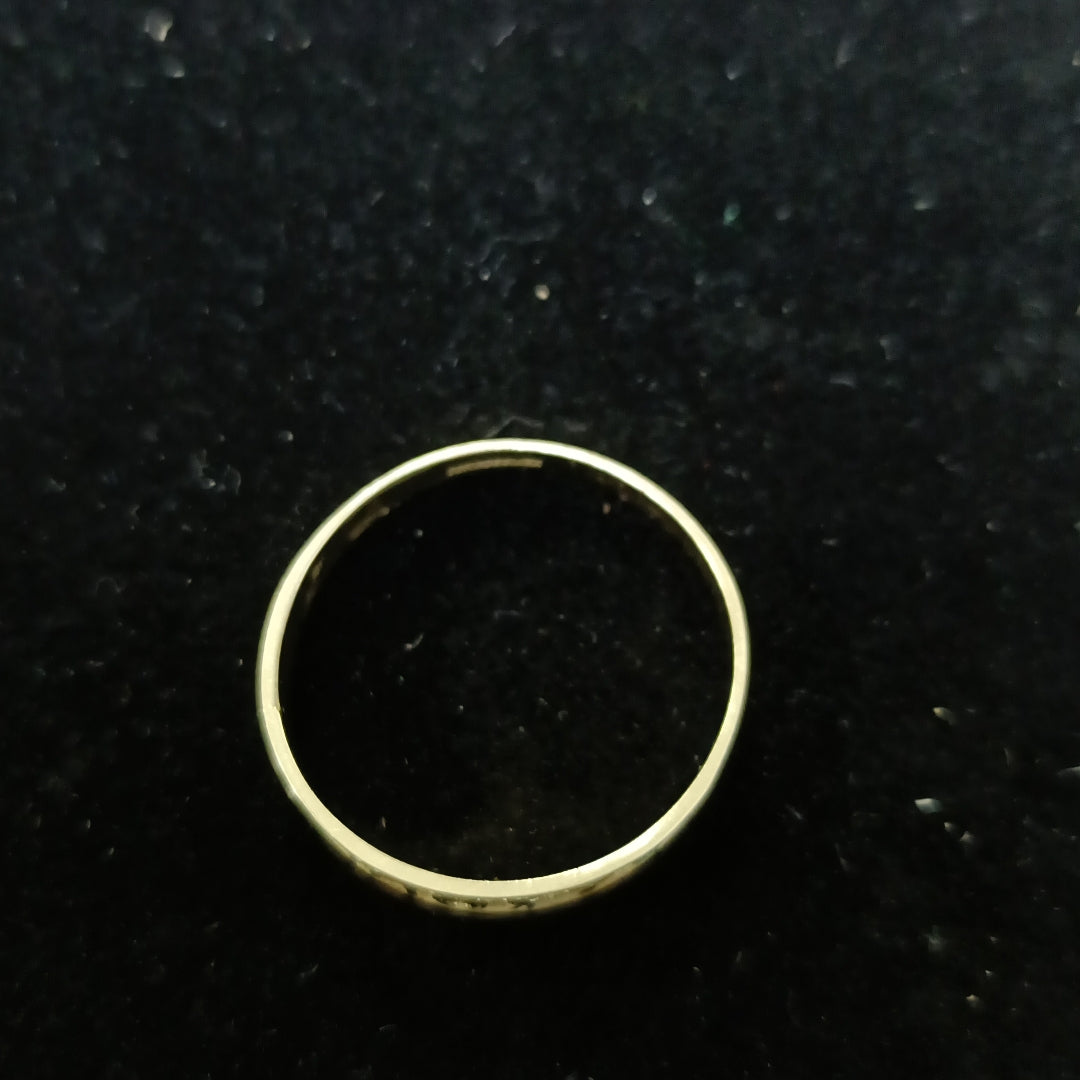 ANILLOS ARGOLLA DE LA SUERTE 10K TALLA 8 1.2 GR (NUEVO)