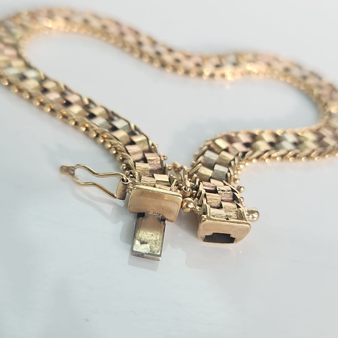 PULSERA ORO COMBINADO 14 K 13,30 GRMS (SEMINUEVO)
