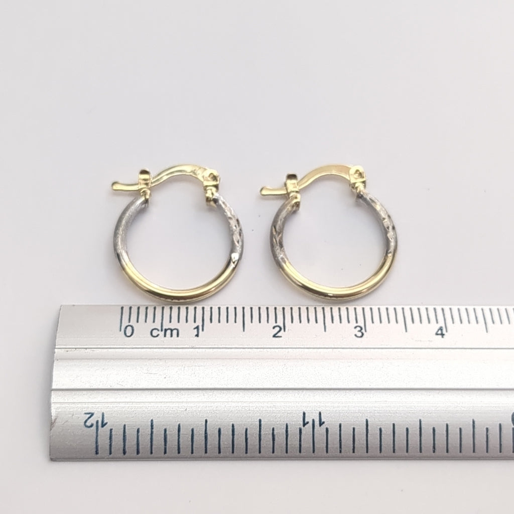ARETES ARRACADAS COMBINADAS 14K 1.1 GR (NUEVO)