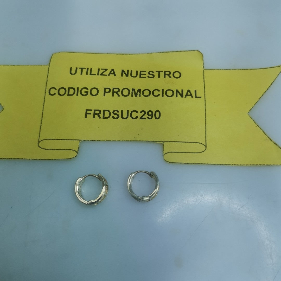 ARETES HUGGIES C CIRCONIAS 14K 1.7 GR (NUEVO)