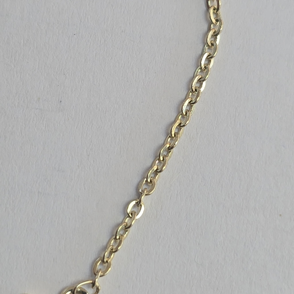 PULSERA TEJIDO ESPECIAL FIG FLORES 14K 18 CM 2.1 GR (NUEVO)
