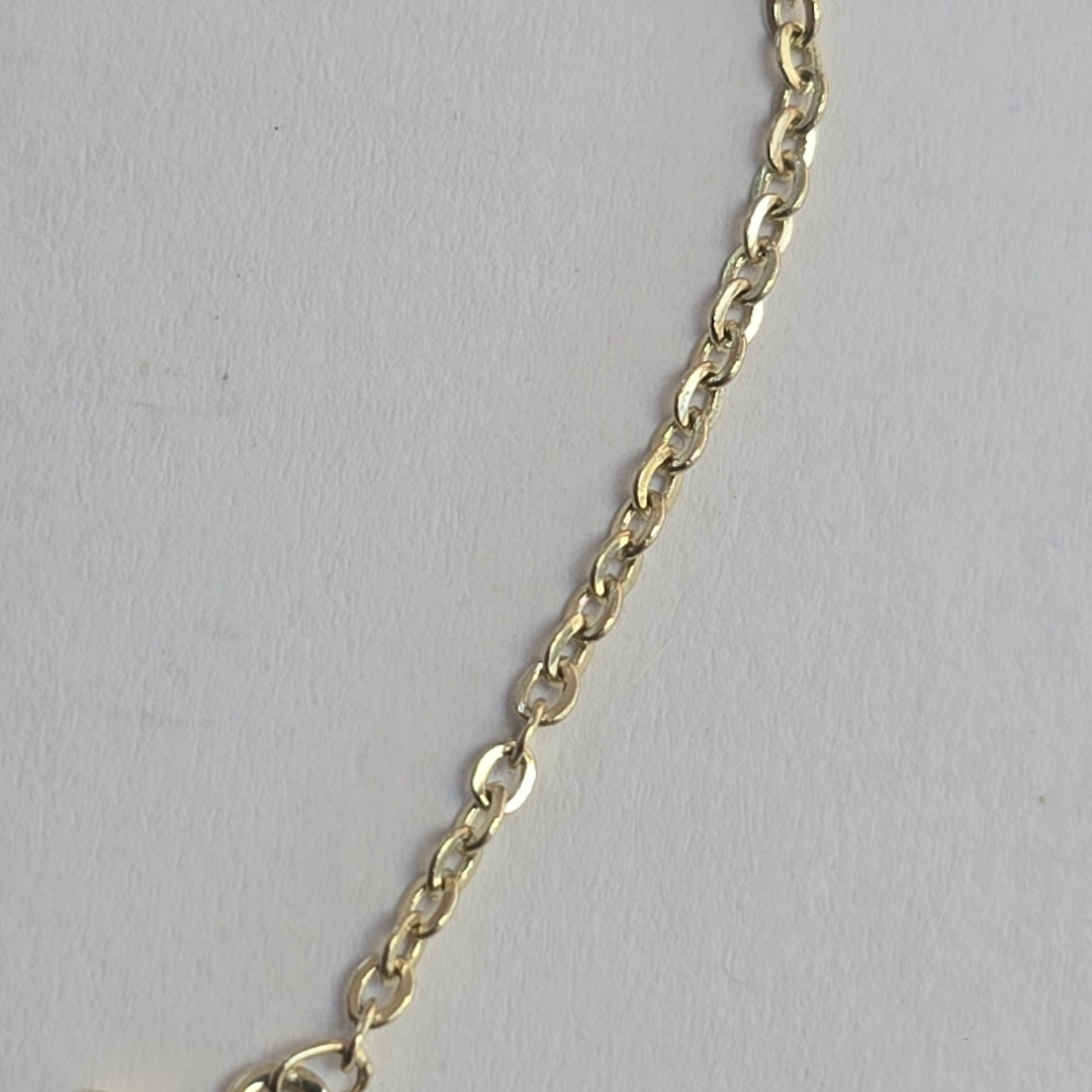 PULSERA TEJIDO ESPECIAL FIG FLORES 14K 18 CM 2.1 GR (NUEVO)