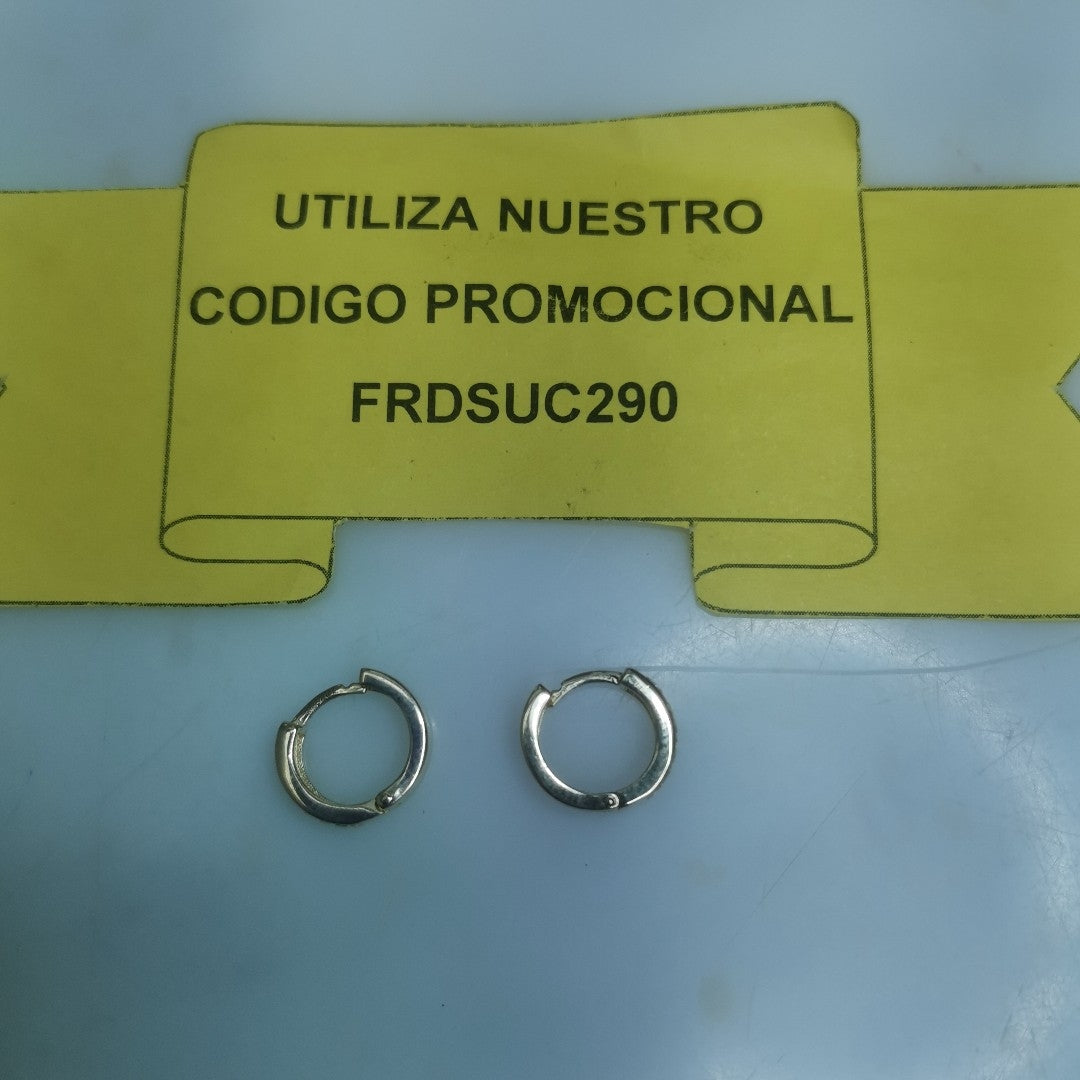 ARETES HUGGIES C CIRCONIA 14K 2.2 GR (NUEVO)
