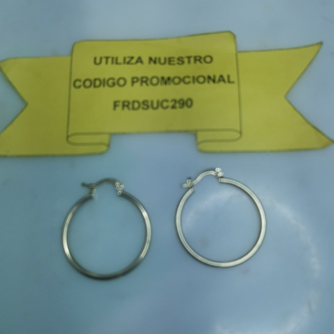 ARETES TEJIDO ARRACADAS LISAS 14K 1.6 GR (NUEVO)
