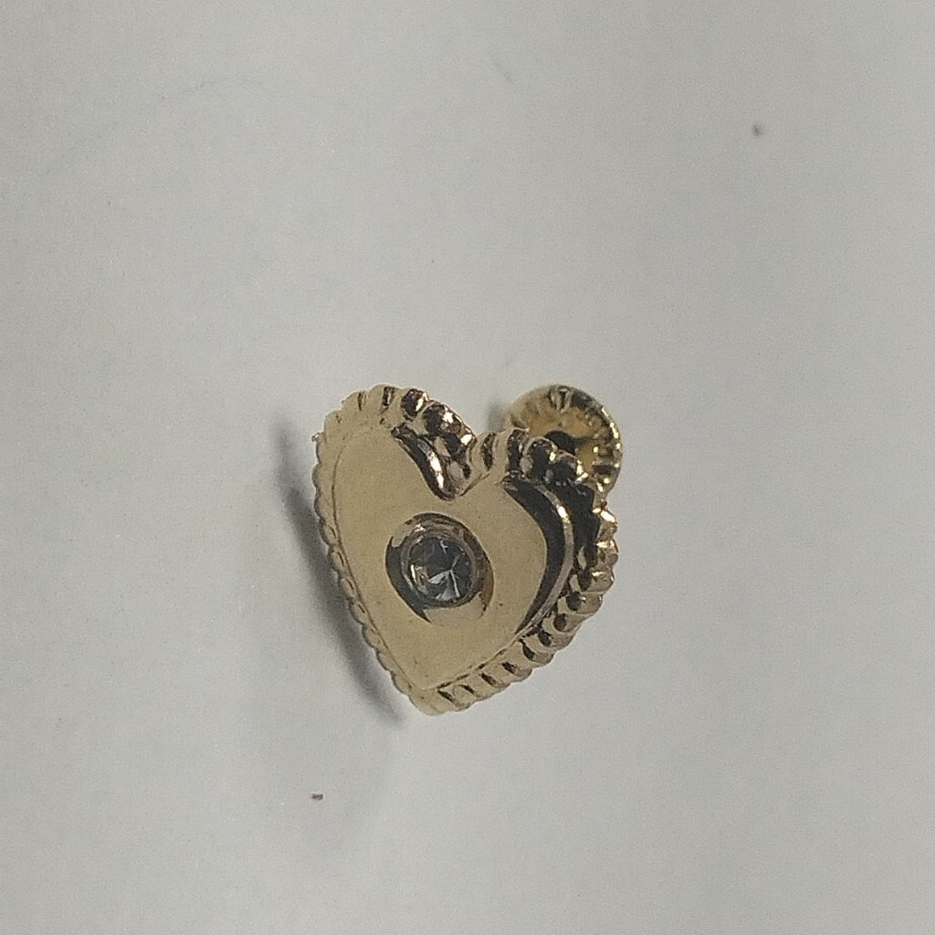 BROQUELES BROQUEL FIG CORAZON C CIRCONIA 14K 0.2614 GR (NUEVO)