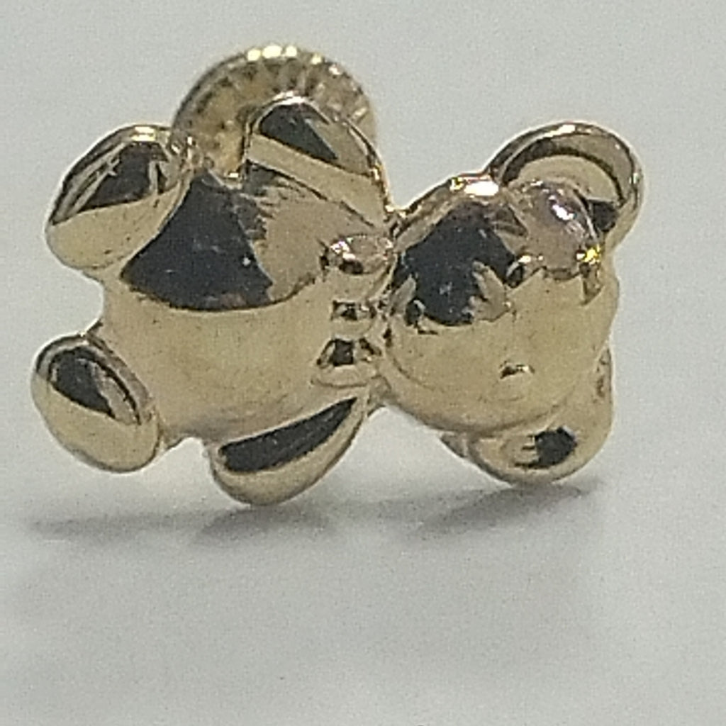 BROQUELES BROQUEL FIG OSO 14K 0.2592 GR (NUEVO)