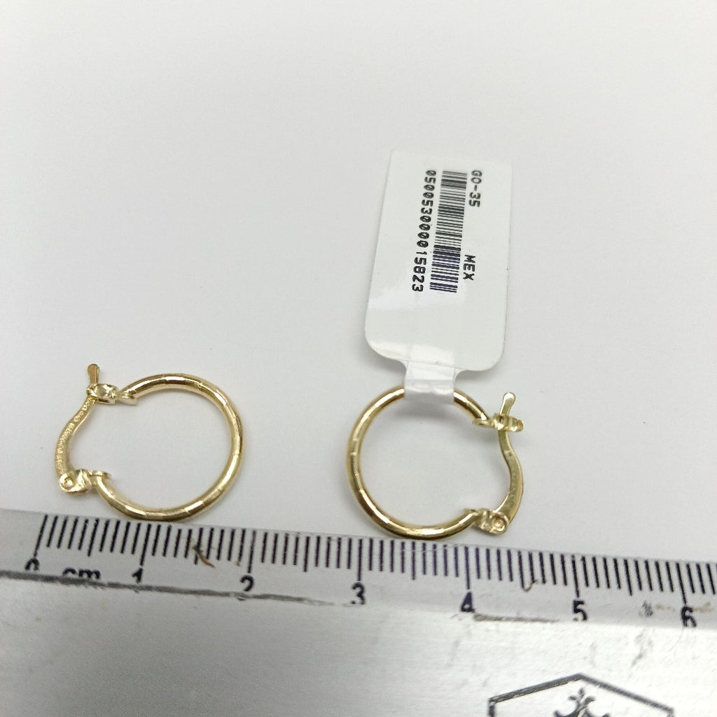 ARETES ARRACADAS ESTRIADAS 14K 1.4 GR (NUEVO)