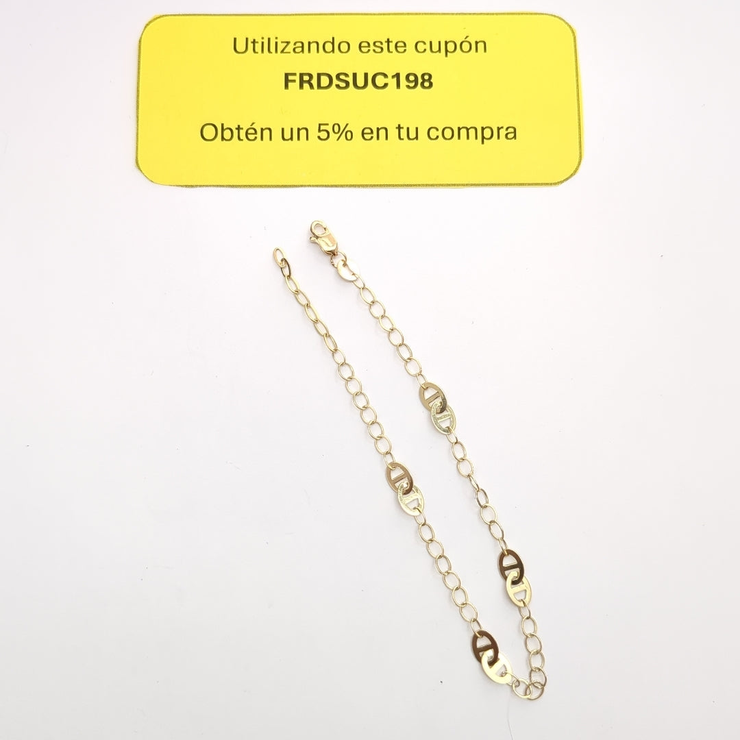 PULSERA ESPECIAL 14K 21 CM 1.8 GR (NUEVO)