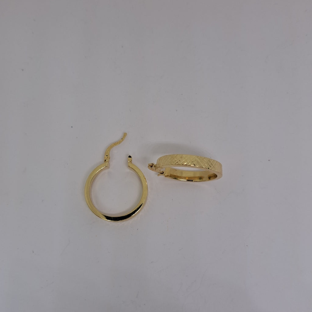 ARETES TEJIDO ARRACADAS FACETADAS 14K 2.9 GR (NUEVO)