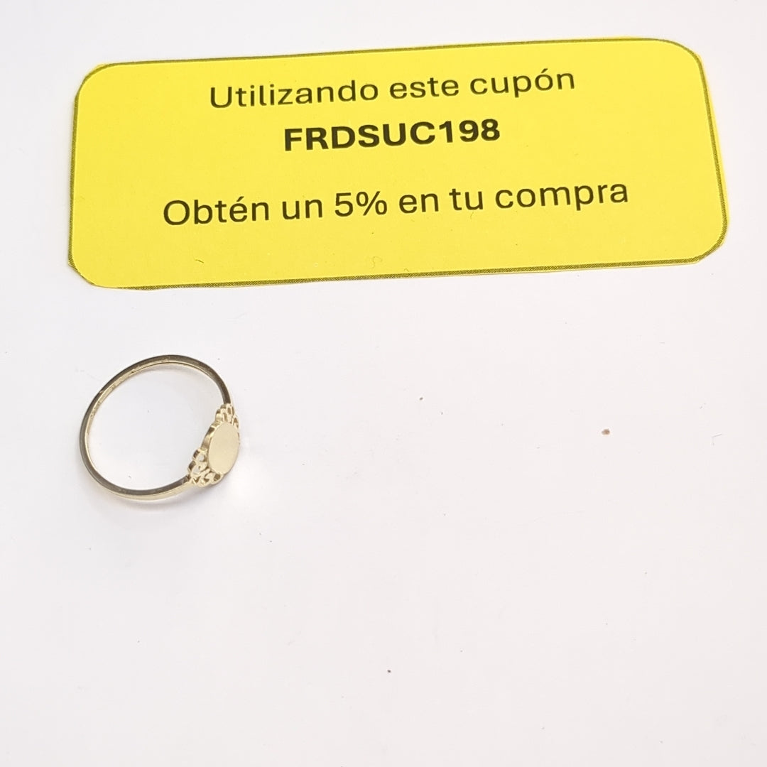 ANILLOS ANILLITO 10K TALLA 8 1 GR (NUEVO)