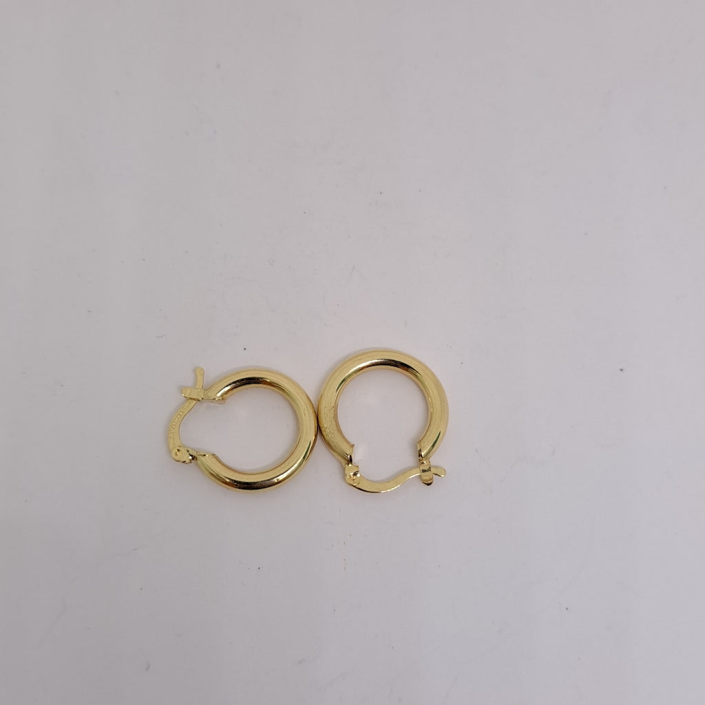 ARETES TEJIDO ARRACADAS LISAS 14K 1.6 GR (NUEVO)