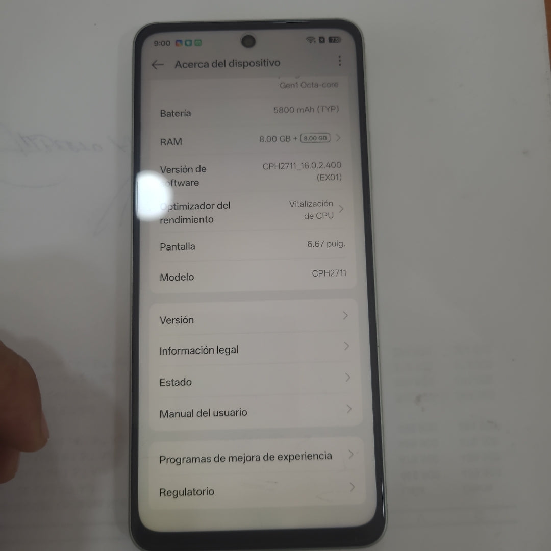 CELULAR OPPO A5 PRO CPH2711 (2025) 256 GB 8 GB RAM (SEMINUEVO)