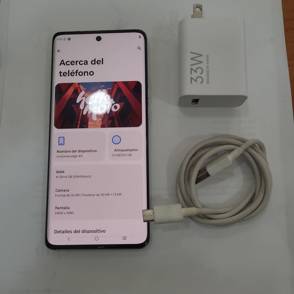 CELULAR MOTOROLA EDGE 40 XT2303-2 (2023) 256 GB 8 GB RAM (SEMINUEVO)