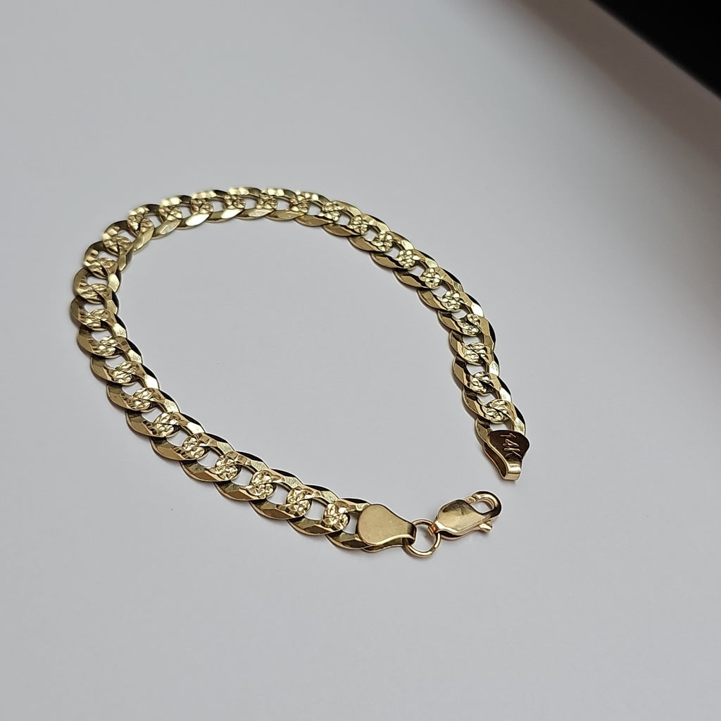 PULSERA BARBADA 14K 21 CM 19.6 GR (NUEVO)