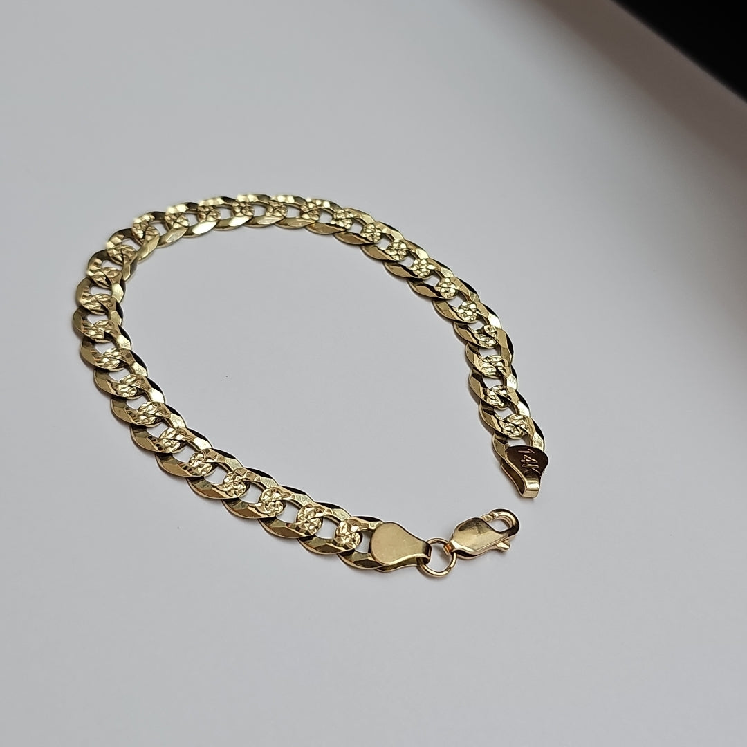 PULSERA BARBADA 14K 21 CM 19.6 GR (NUEVO)