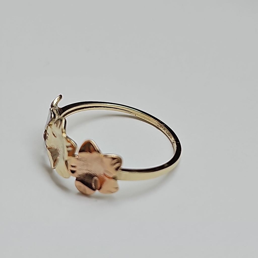 ANILLOS ANILLITO FIG FLORES 10K TALLA 7 1.2 GR (NUEVO)