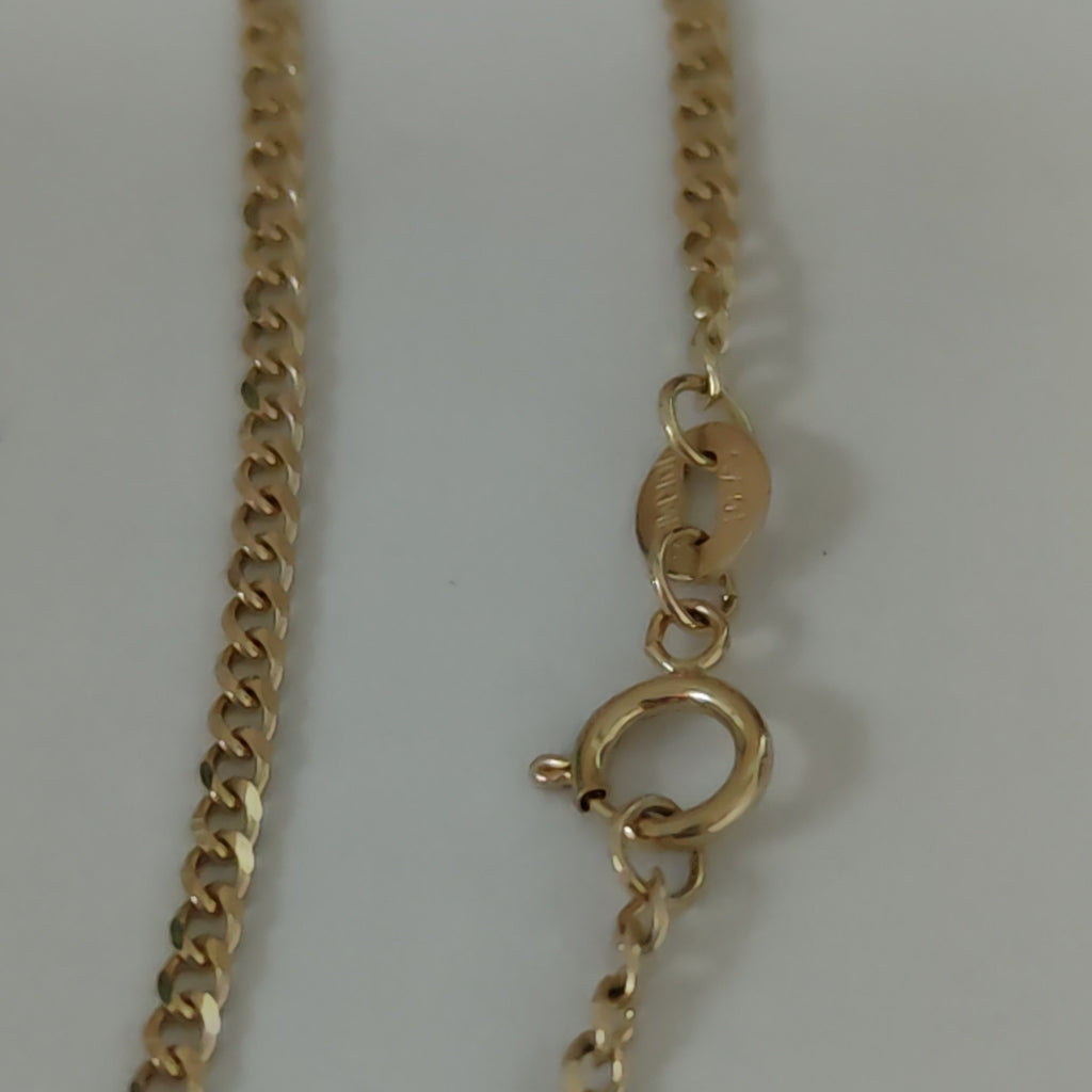 CADENAS TEJIDO BARBADA ORO 10K 55 CM 3.8 GR (NUEVO)