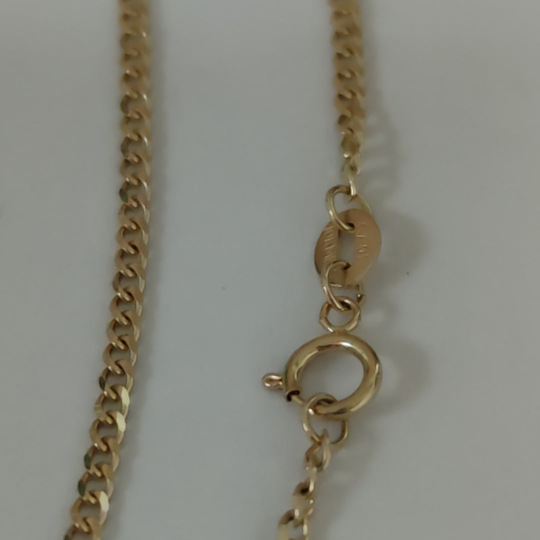 CADENAS TEJIDO BARBADA ORO 10K 55 CM 3.8 GR (NUEVO)