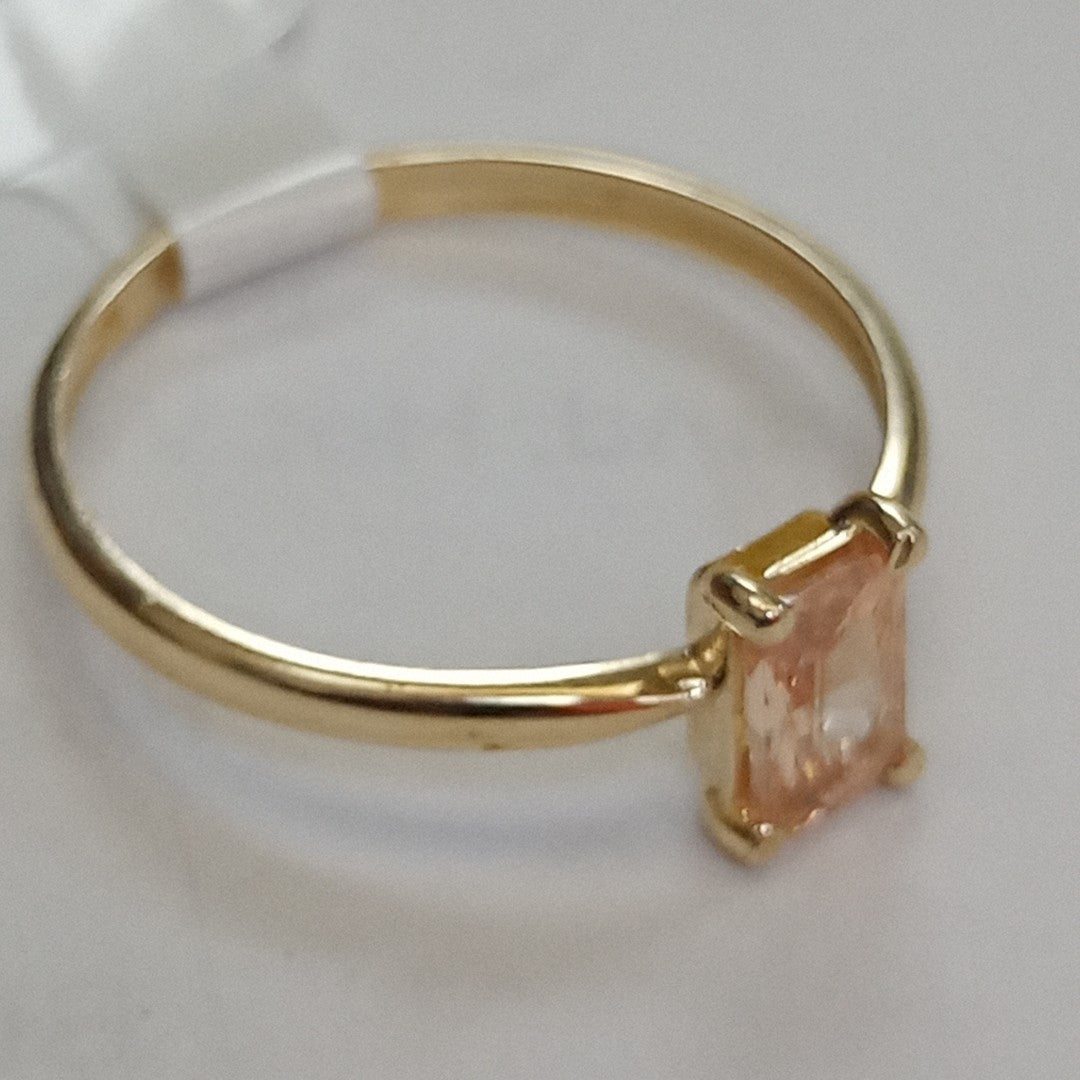 ANILLOS TEJIDO ANILLITO C PIEDRA DE COLOR 14K 8 1.2 GR (NUEVO)