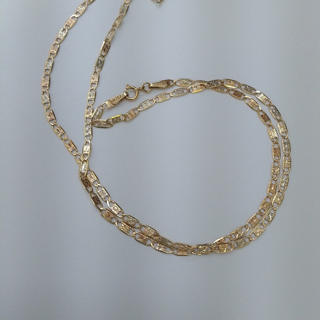 CADENA ORO COMBINADO 14 K 4.6 GRMS (SEMINUEVO)