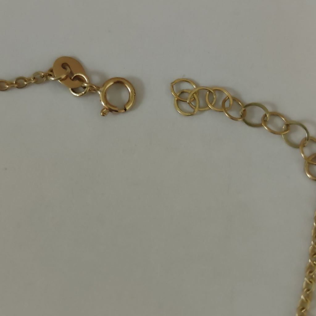 PULSERA ESPECIAL CON DIJES DELFINES 10K 18 CM 2 GR (NUEVO)