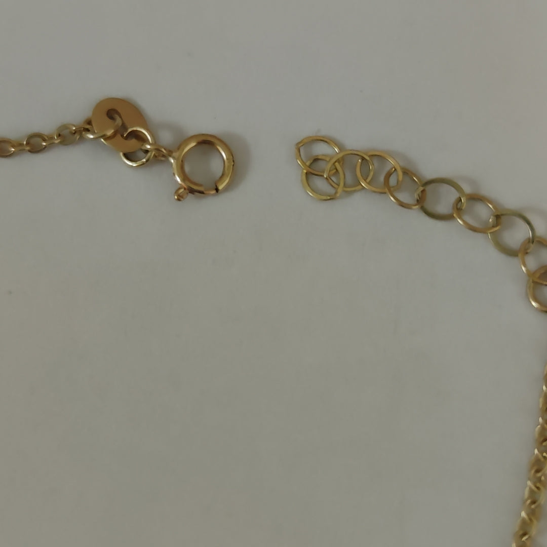 PULSERA ESPECIAL CON DIJES DELFINES 10K 18 CM 2 GR (NUEVO)