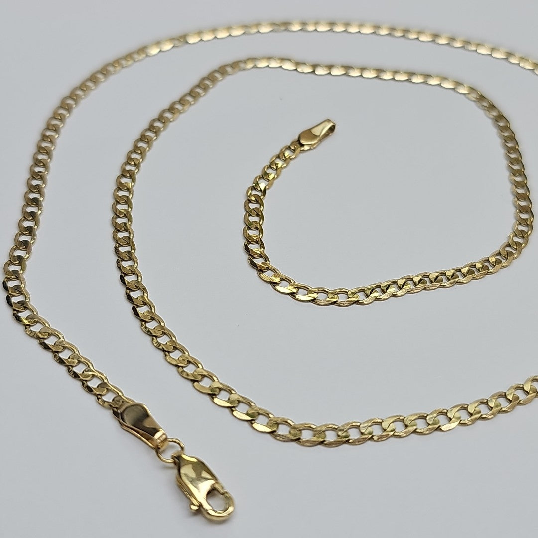 CADENA TEJIDO BARBADA 14K 60 CM 8.9 GR (NUEVO)