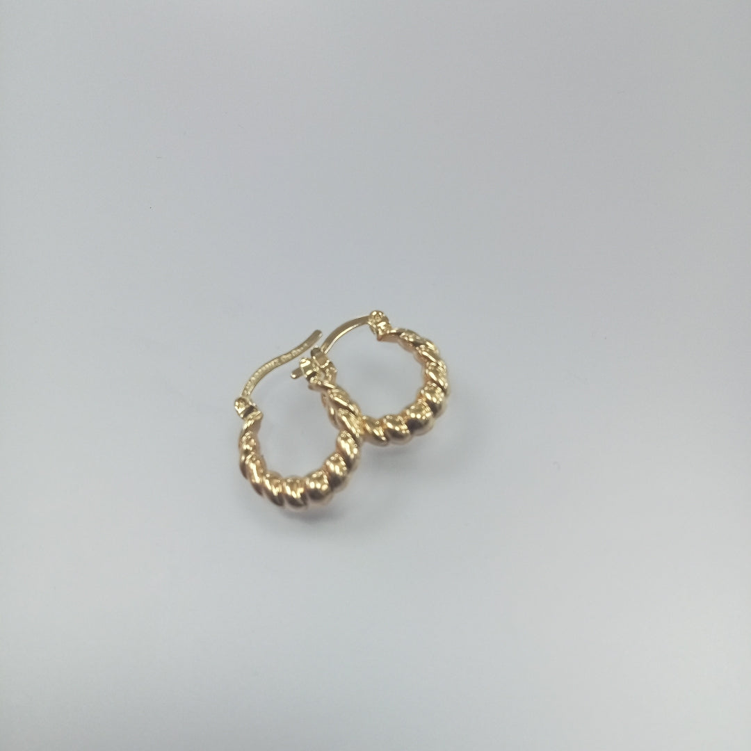 ARETES ARRACADAS TZL HUECAS 14K 1.5 GR (NUEVO)