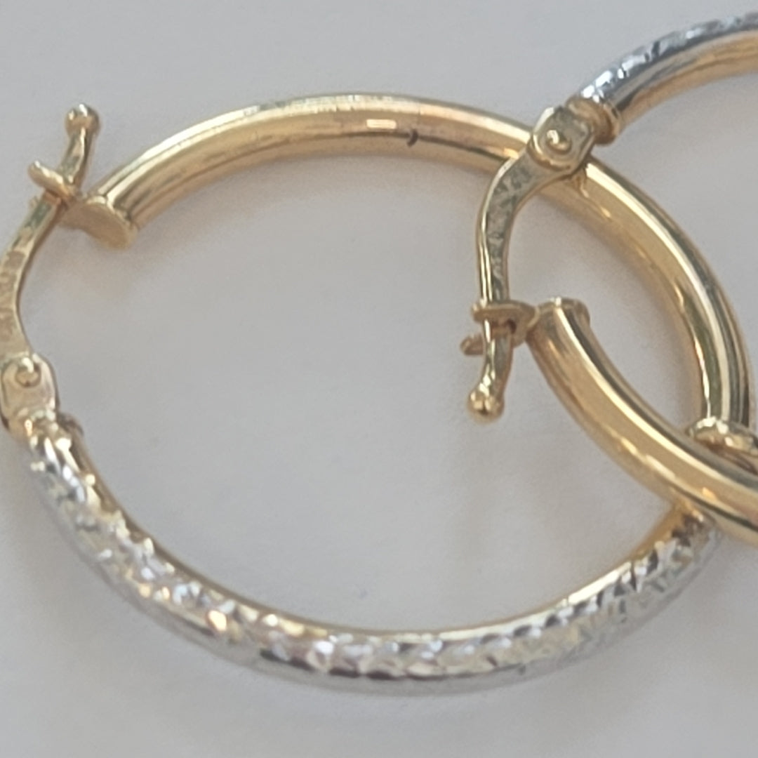 ARRACADAS PAR ORO COMBINADO 10 K 1,10 GRMS (SEMINUEVO)