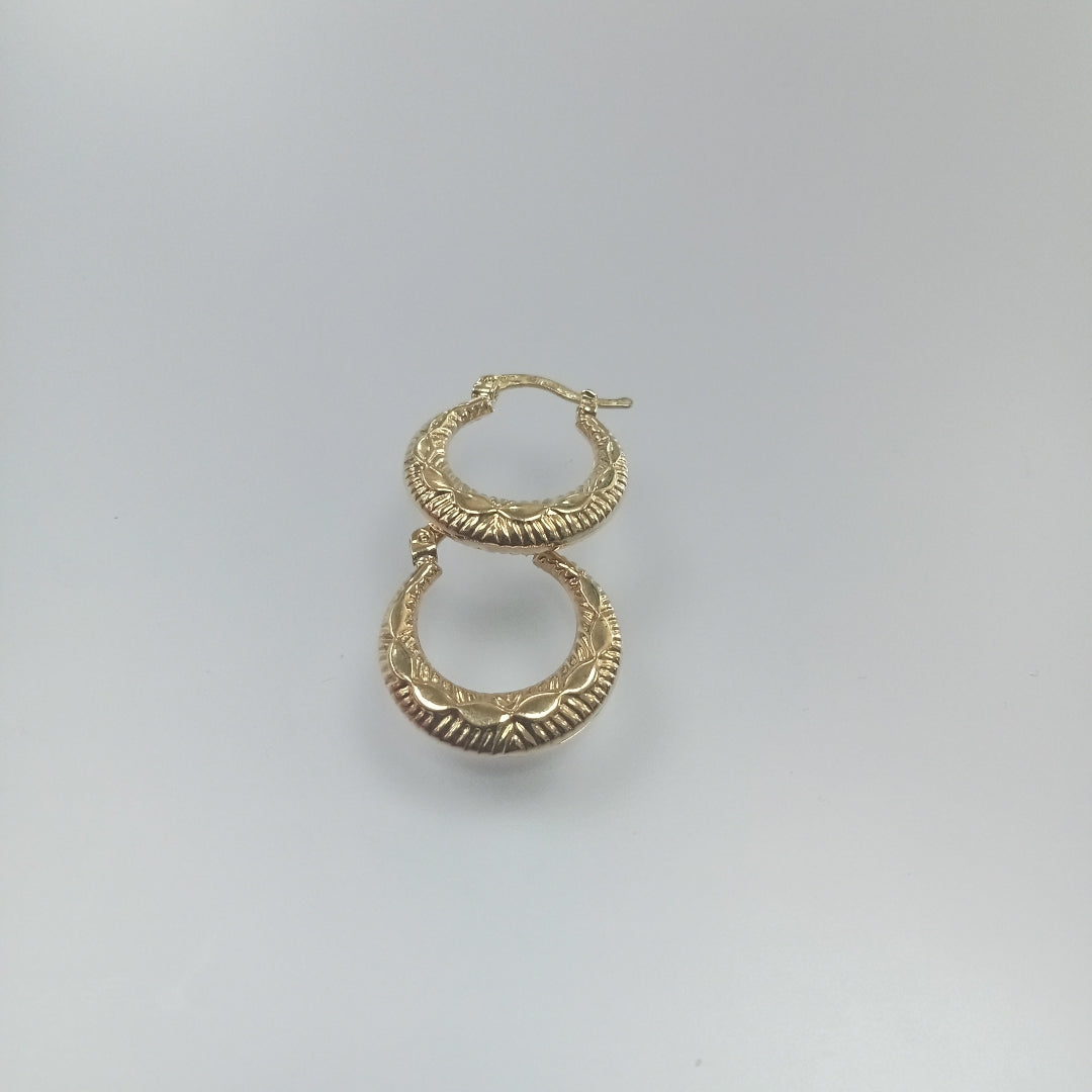 ARETES ARRACADAS HUECAS 14K 1.9 GR (NUEVO)