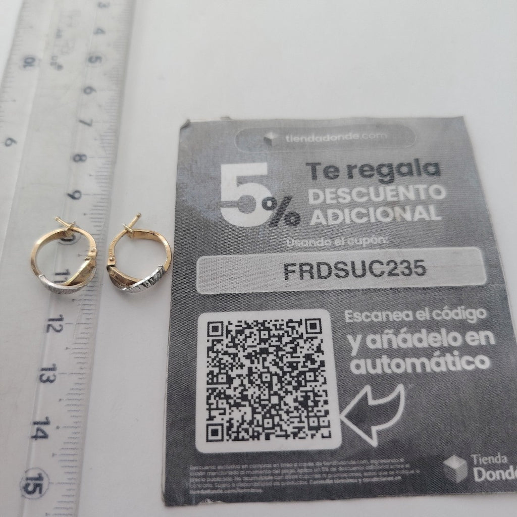 ARRACADAS PAR ORO 14 K 1.2 GRMS (SEMINUEVO)