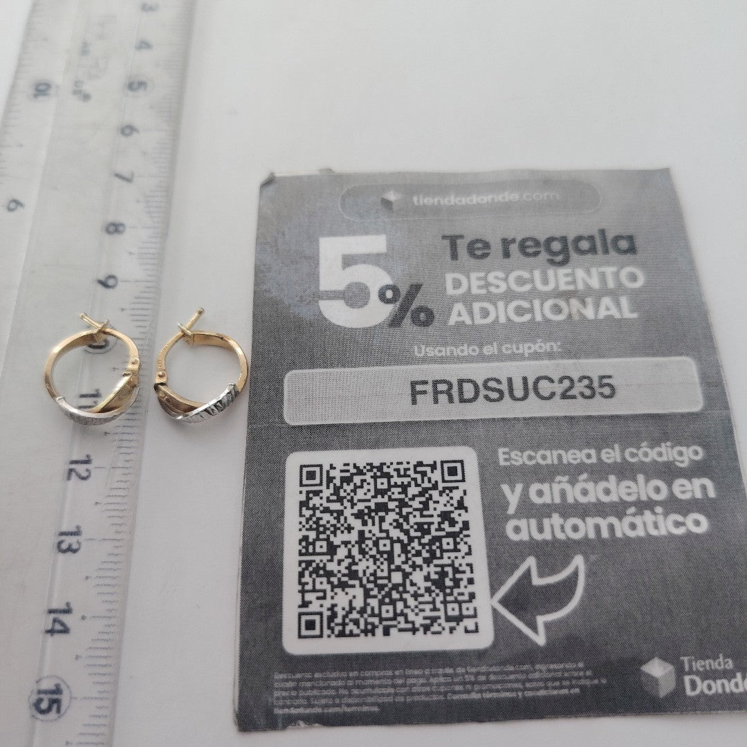 ARRACADAS PAR ORO 14 K 1.2 GRMS (SEMINUEVO)