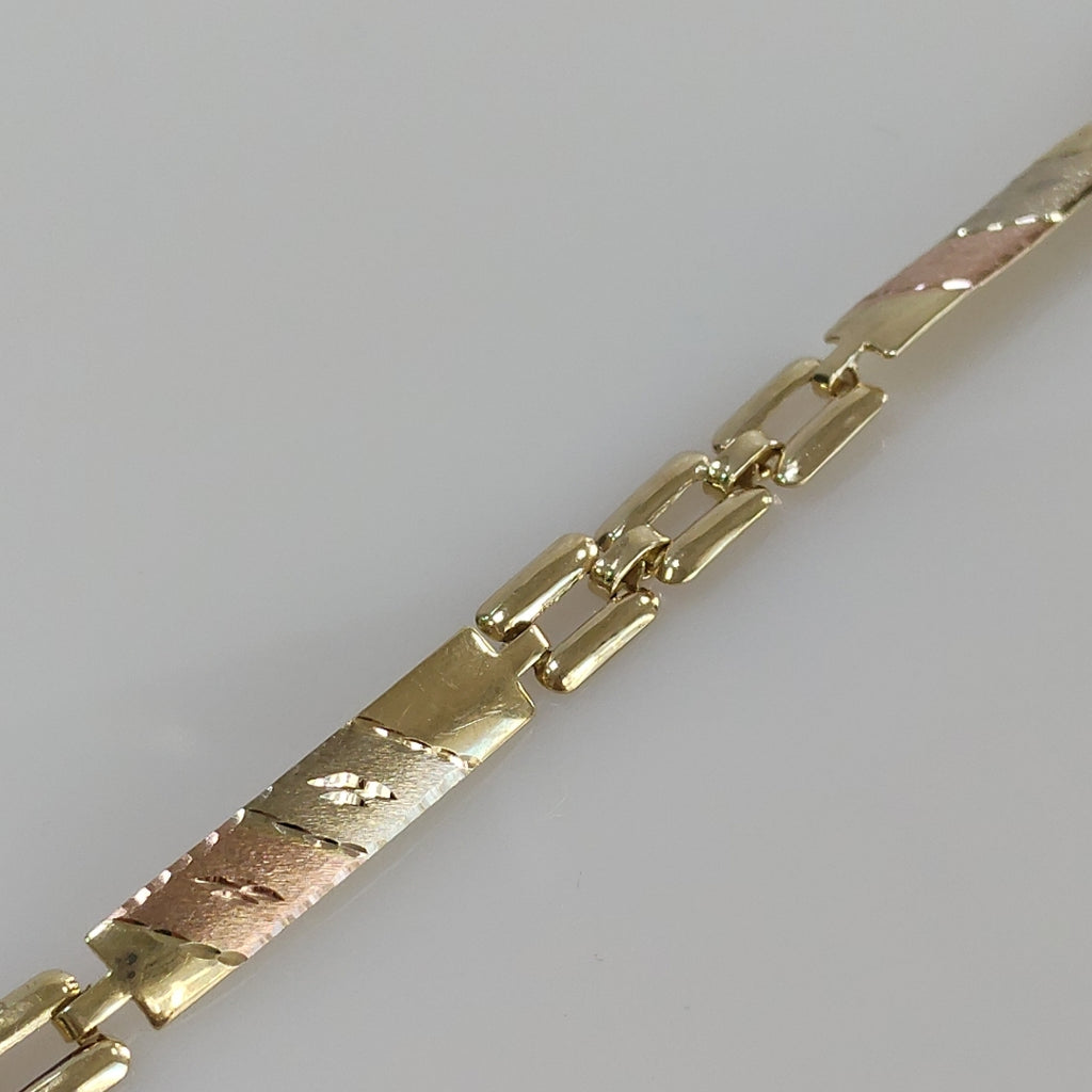 PULSERA ORO COMBINADO 10 K 6,30 GRMS (SEMINUEVO)