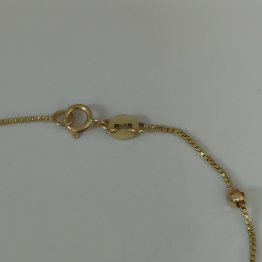 PULSERA ESPECIAL CON BOLITAS 14K 18 CM 1.4 GR (NUEVO)