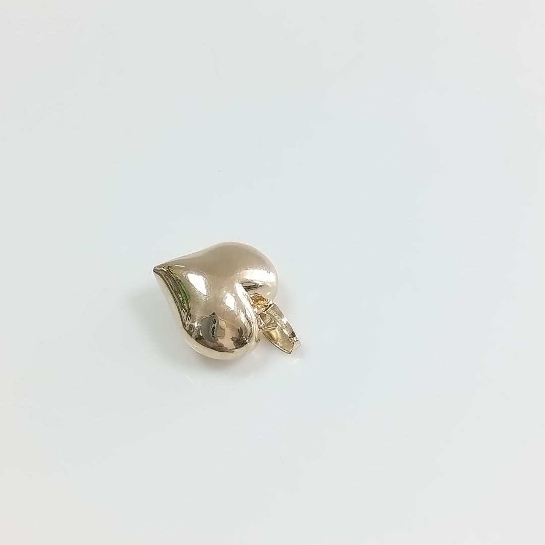 DIJE TEJIDO CORAZON LISO 14K 1.2 GR (NUEVO)