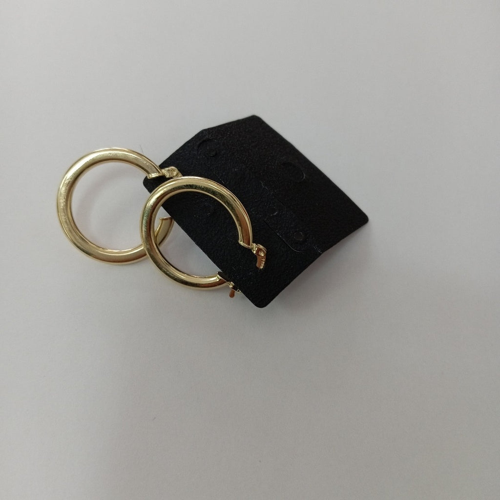 ARETES TEJIDO ARRACADA LISA 14K 2 GR (NUEVO)