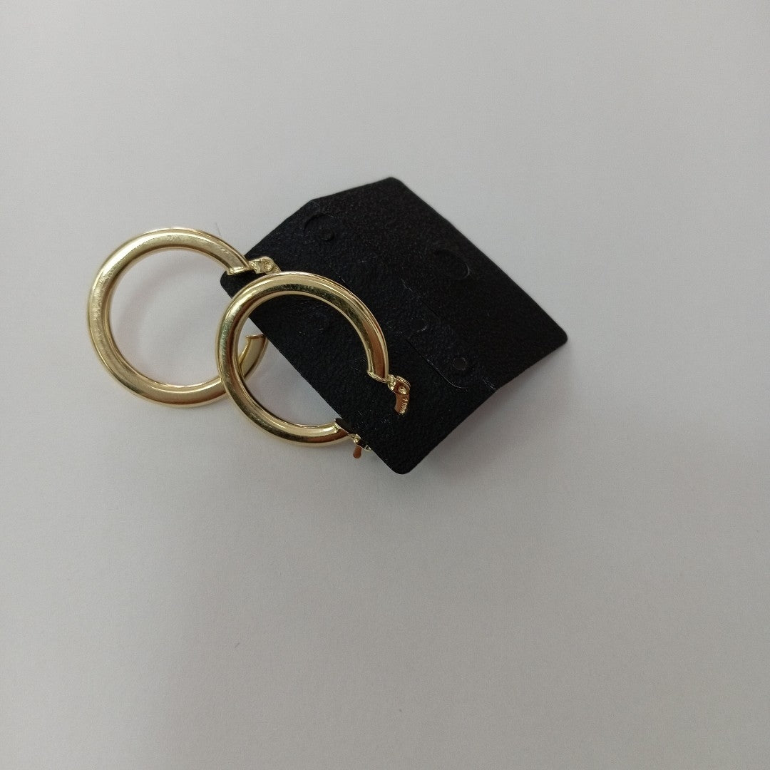 ARETES TEJIDO ARRACADA LISA 14K 2 GR (NUEVO)