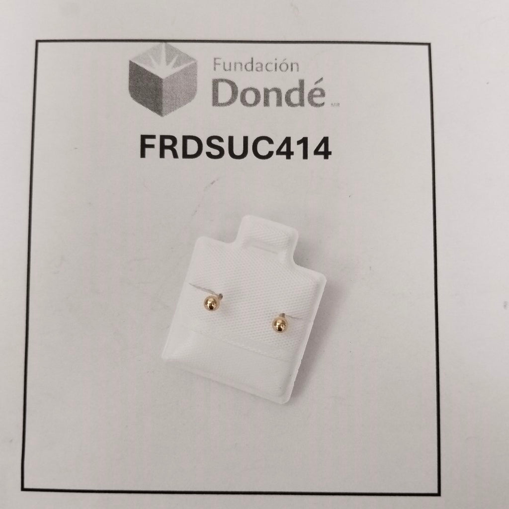 BROQUELES BROQUEL FIG ESFERA 14K 0.1408 GR (NUEVO)