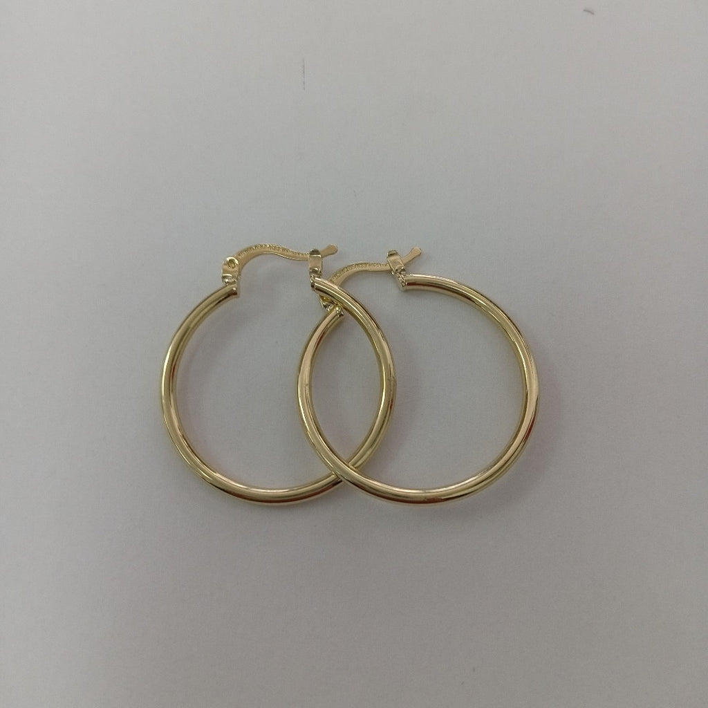 ARETES TEJIDO ARRACADAS LISAS 14K 1.5 GR (NUEVO)