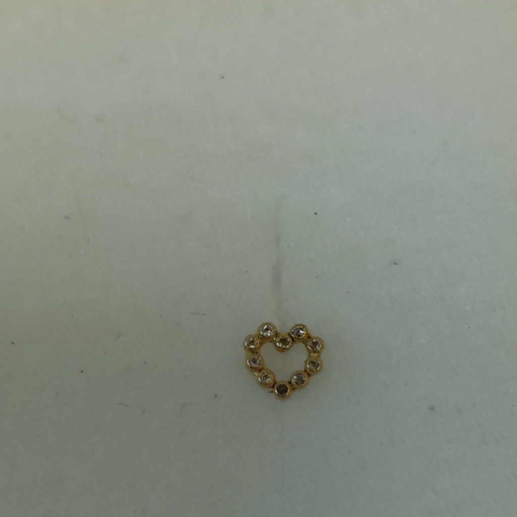 BROQUELES BROQUEL FIG CORAZON 14K 0.23 GR (NUEVO)