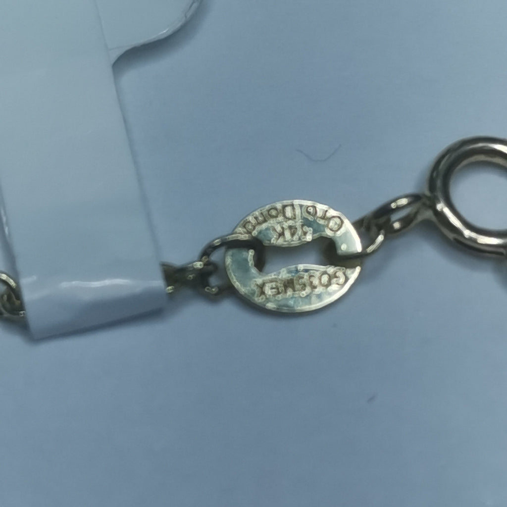 PULSERA ESPECIAL CON CORAZONES 14K 18 CM 1.2 GR (NUEVO)