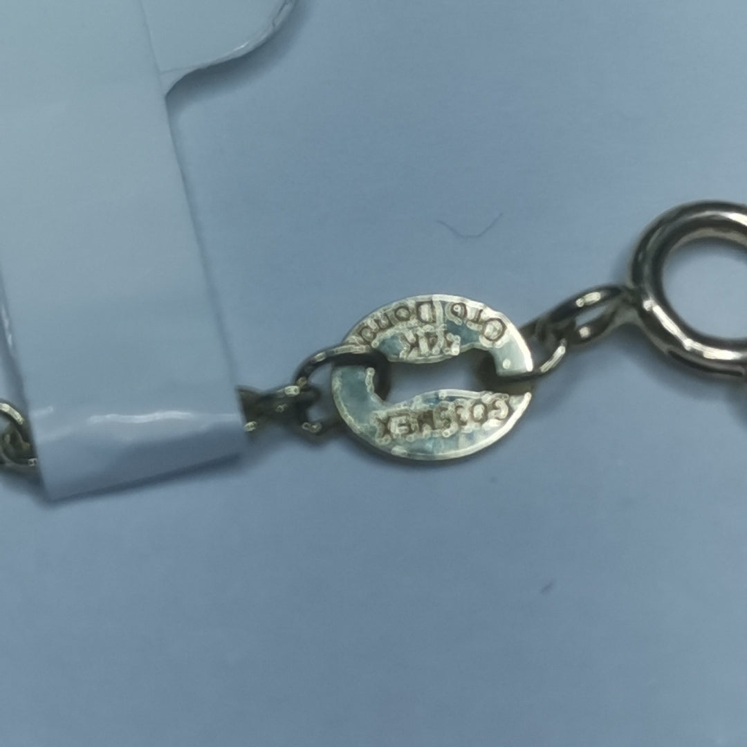 PULSERA ESPECIAL CON CORAZONES 14K 18 CM 1.2 GR (NUEVO)